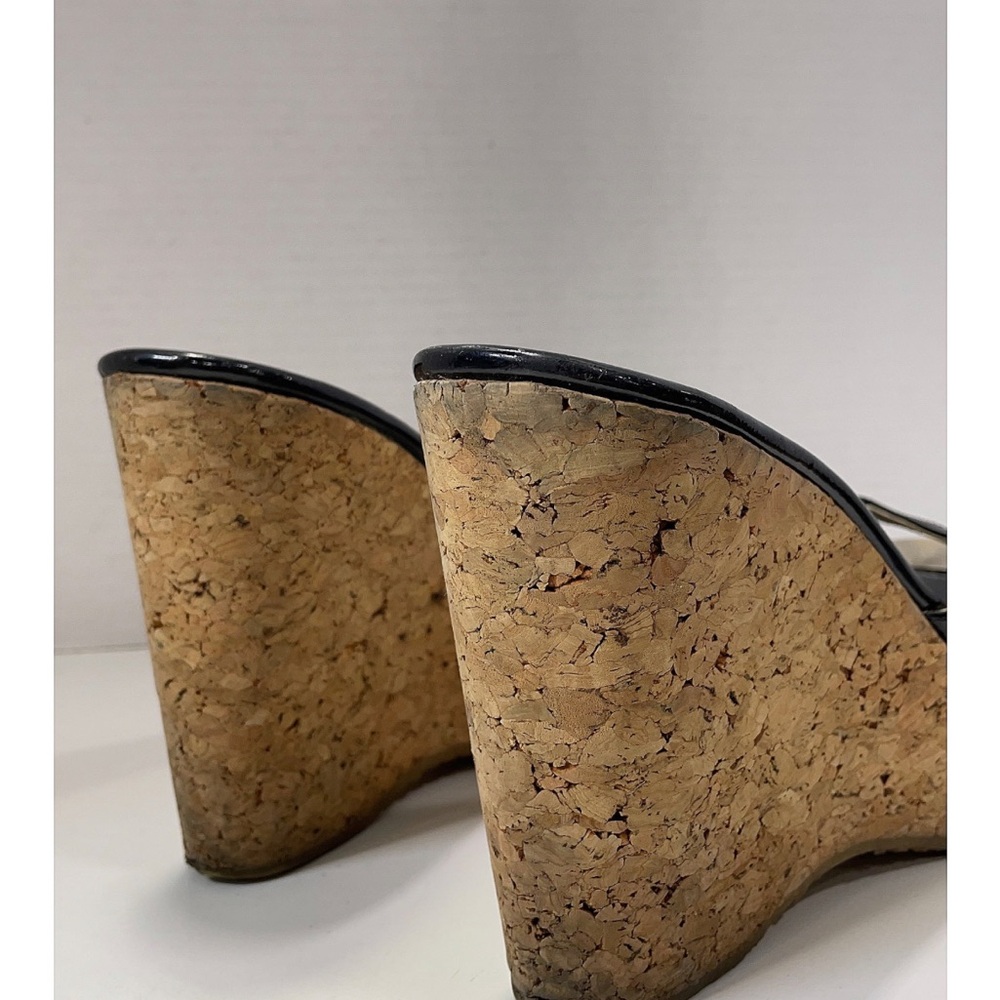 Jimmy Choo Black Wedge Sandals - Picture 8 of 13